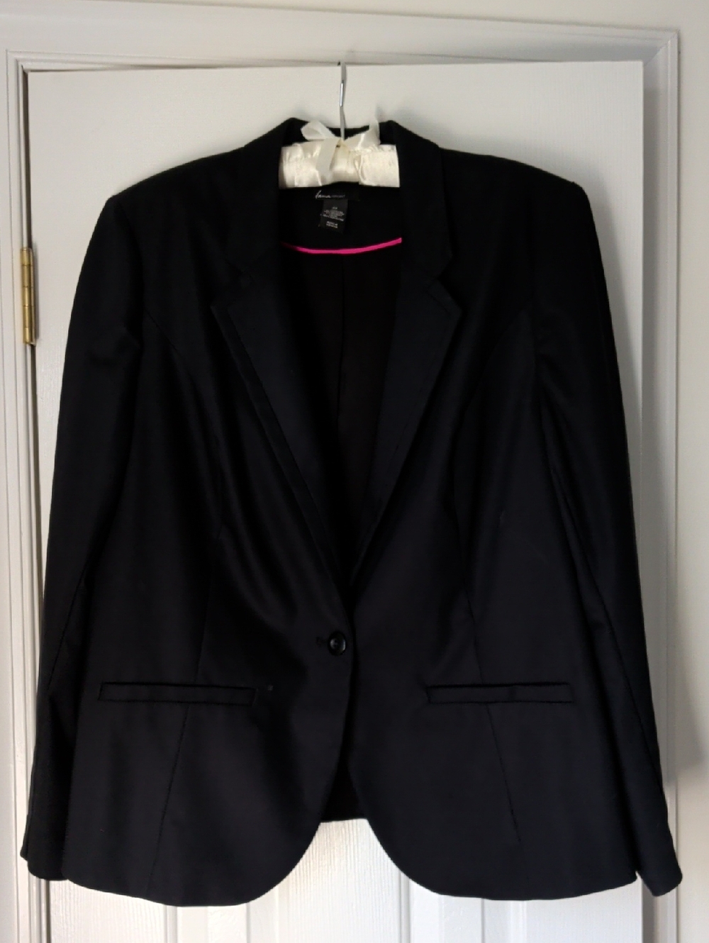 Lane Bryant Black Women's Blazer - Single-Button Tailored Jacket 24W